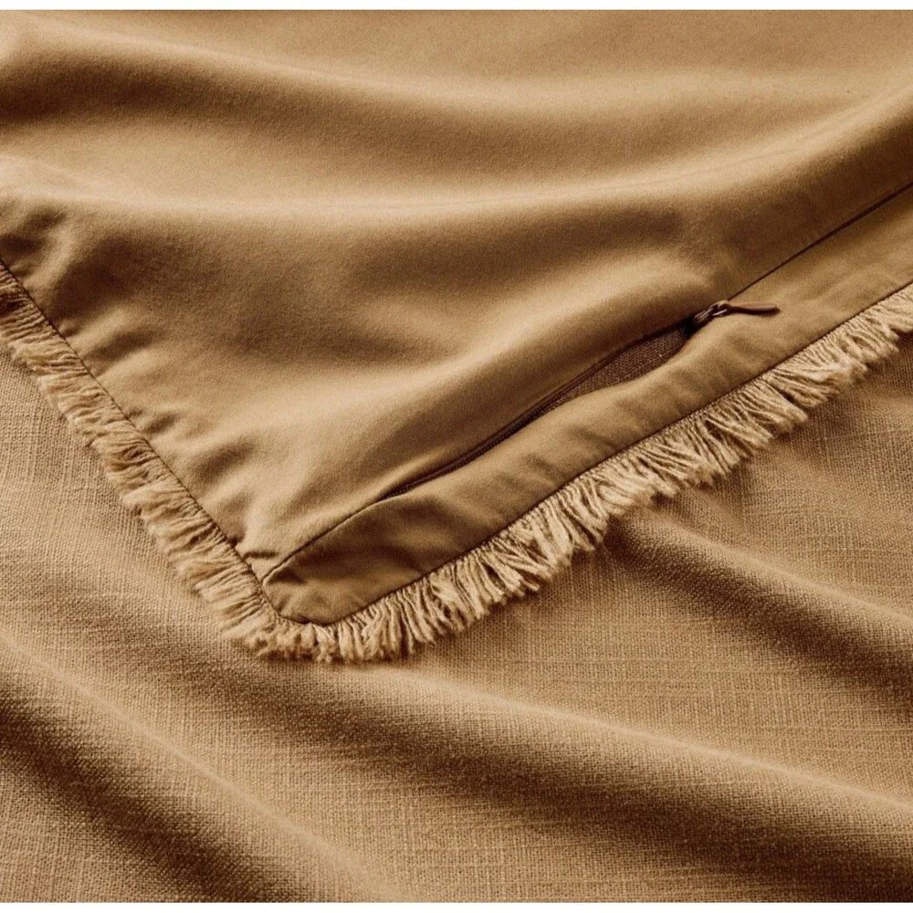 Full / Queen Heavyweight Linen Blend Comfortet Set Warm Brown - Casaluna $149